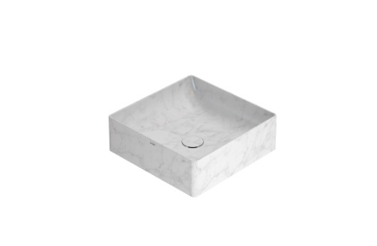 GLOBO umywalka 42 × 42 cm Marmo di Carrara