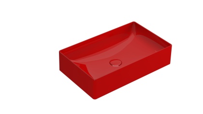 GLOBO umywalka 61 × 37 cm Rosso Pompei