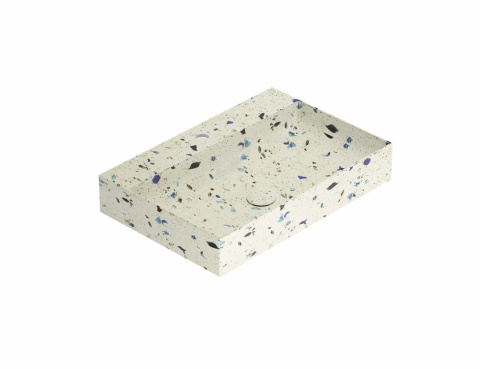 GLOBO umywalka nablatowa 70 × 47 cm Graniglia Beige