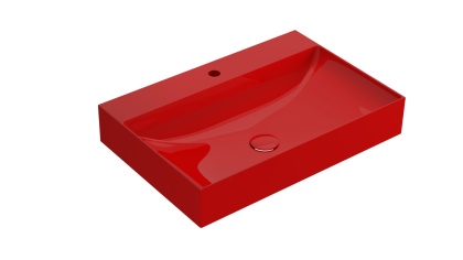 GLOBO umywalka nablatowa 70 × 47 cm Rosso Pompei