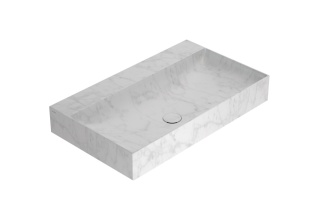 GLOBO umywalka nablatowa 80 × 47 cm Marmo di Carrara