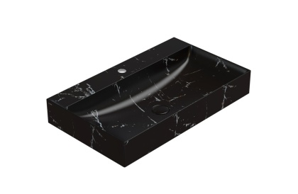 GLOBO umywalka nablatowa 80 × 47 cm Portoro Nero