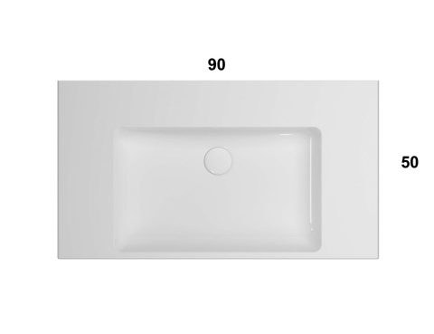 GLOBO umywalka nablatowa lub wisząca 110 × 50 cm - Graniglia Turchese