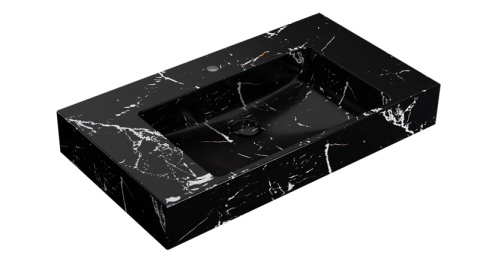 GLOBO umywalka nablatowa lub wisząca 90 × 50 cm - Portoro Nero