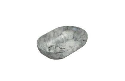 GLOBO umywalka wpuszczana w blat 60 × 41 cm - Arabescato Grigio