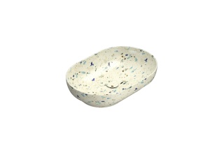 GLOBO umywalka wpuszczana w blat 60 × 41 cm - Graniglia Beige