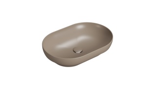 GLOBO umywalka wpuszczana w blat 60 × 41 cm - Castagno