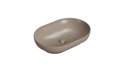 GLOBO umywalka wpuszczana w blat 60 × 41 cm - Castagno