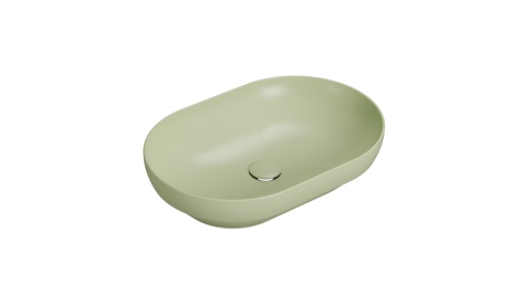GLOBO umywalka wpuszczana w blat 60 × 41 cm - Lime