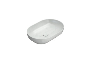 GLOBO umywalka wpuszczana w blat 60 × 41 cm - Marmo di Carrara