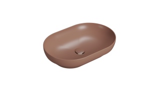 GLOBO umywalka wpuszczana w blat 60 × 41 cm - Mattone
