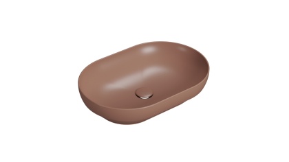 GLOBO umywalka wpuszczana w blat 60 × 41 cm - Mattone