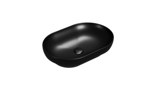 GLOBO umywalka wpuszczana w blat 60 × 41 cm - Nero Opaco