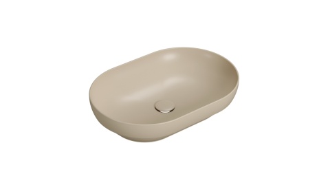 GLOBO umywalka wpuszczana w blat 60 × 41 cm - Perla