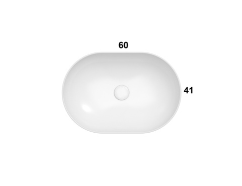 GLOBO umywalka wpuszczana w blat 60 × 41 cm - Portoro Marrone