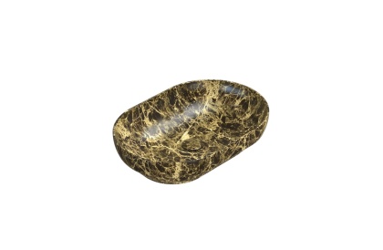 GLOBO umywalka wpuszczana w blat 60 × 41 cm - Portoro Marrone