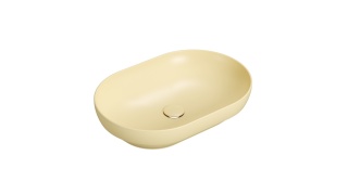 GLOBO umywalka wpuszczana w blat 60 × 41 cm - Senape