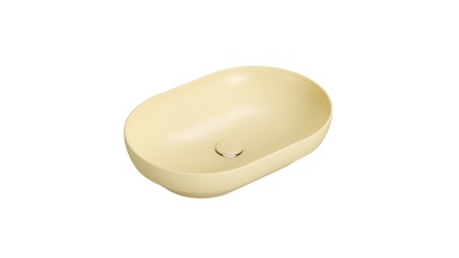 GLOBO umywalka wpuszczana w blat 60 × 41 cm - Senape