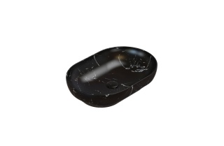 GLOBO umywalka wpuszczana w blat 60 × 41 cm - Portoro Nero