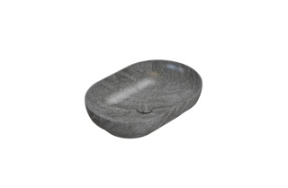 GLOBO umywalka wpuszczana w blat 60 × 41 cm - Striato Grigio