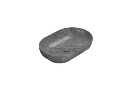 GLOBO umywalka wpuszczana w blat 60 × 41 cm - Striato Grigio