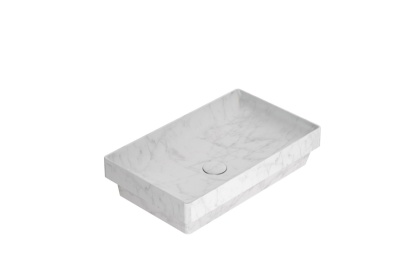 GLOBO umywalka wpuszczana w blat 61 × 37 cm - Marmo di Carrara