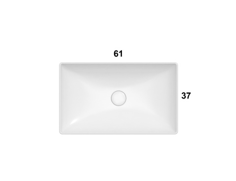 GLOBO umywalka wpuszczana w blat 61 × 37 cm - Striato Grigio