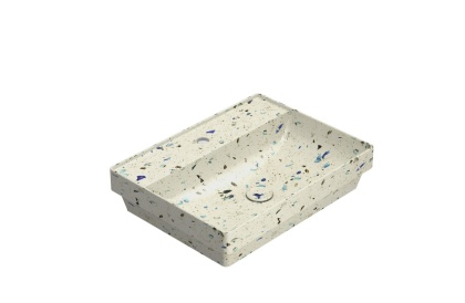 GLOBO umywalka wpuszczana w blat 61 × 46 cm - Graniglia Beige