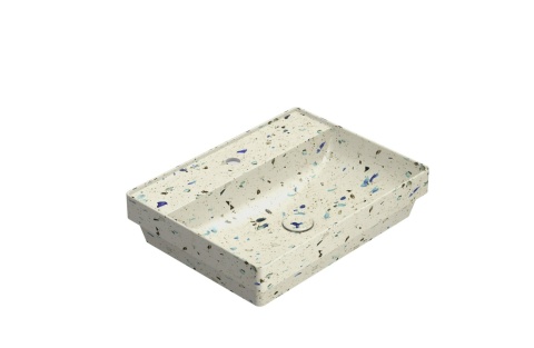 GLOBO umywalka wpuszczana w blat 61 × 46 cm - Graniglia Beige