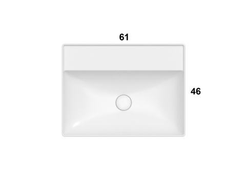 GLOBO umywalka wpuszczana w blat 61 × 46 cm - Striato Beige