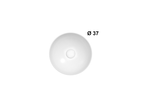 GLOBO umywalka wpuszczana w blat Ø37 cm - Denim