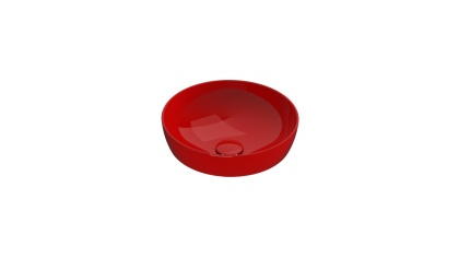 GLOBO umywalka wpuszczana w blat Ø37 cm - Rosso Pompei