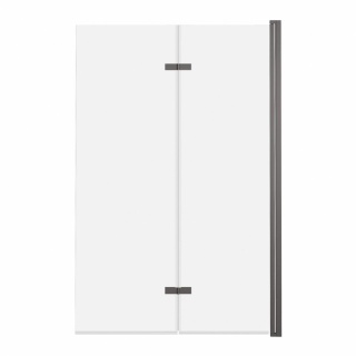 ADN Parawan nawannowy 2-panelowy składany JEZIORAK 100 cm Grafit szczotkowany