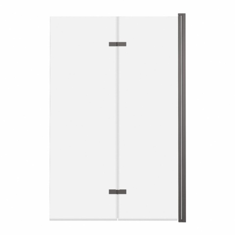 ADN Parawan nawannowy 2-panelowy składany JEZIORAK 100 cm Grafit szczotkowany
