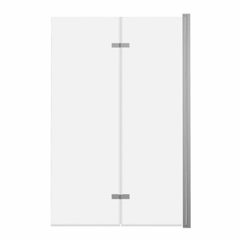 ADN Parawan nawannowy 2-panelowy składany JEZIORAK 100 cm Nikiel szczotkowany