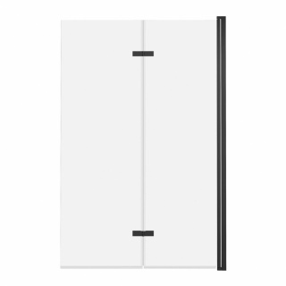 ADN Parawan nawannowy 2-panelowy składany JEZIORAK 100 cm Czarny