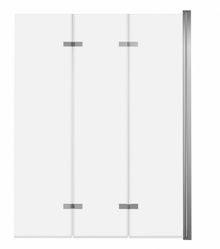 ADN Parawan nawannowy 3-panelowy składany SAJNO 120 cm Chrom
