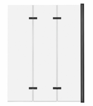 ADN Parawan nawannowy 3-panelowy składany SAJNO 120 cm Czarny