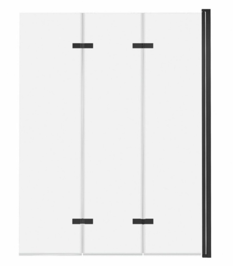 ADN Parawan nawannowy 3-panelowy składany SAJNO 120 cm Czarny