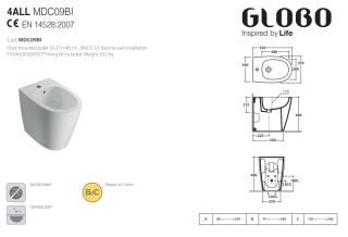 GLOBO bidet stojący - 4ALL - biały połysk