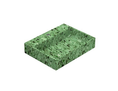 GLOBO umywalka nablatowa lub wisząca 65 × 50 cm - Graniglia Verde