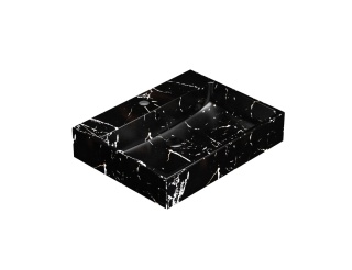 GLOBO umywalka nablatowa lub wisząca 65 × 50 cm - Portoro Nero