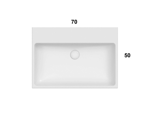 GLOBO umywalka nablatowa lub wisząca 70 × 50 cm - Portoro Marrone