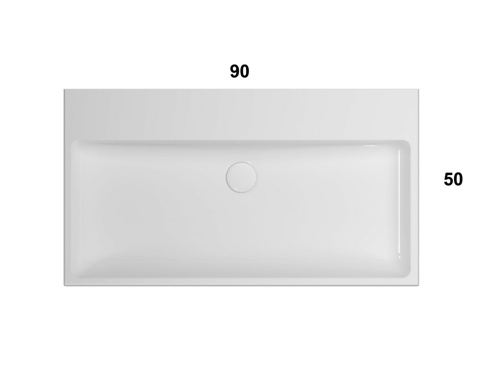 GLOBO umywalka nablatowa lub wisząca 90 × 50 cm - Graniglia Verde