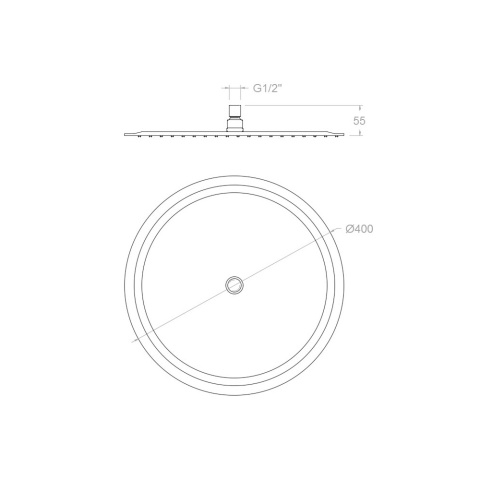 Ramon Soler deszczownica okrągła 400 mm chrom