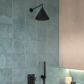 Ramon Soler deszczownica stożkowa 200 mm czarny mat