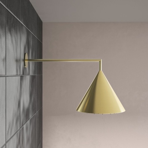 Ramon Soler deszczownica stożkowa 200 mm szczotkowane złoto