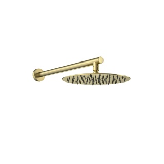 Ramon Soler deszczownica z ramieniem okrągła 250 mm szczotkowane złoto