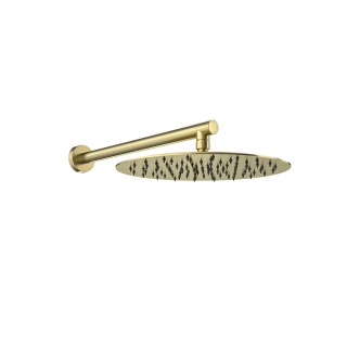 Ramon Soler deszczownica z ramieniem okrągła 300 mm szczotkowane złoto