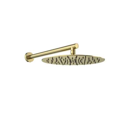 Ramon Soler deszczownica z ramieniem okrągła 300 mm szczotkowane złoto